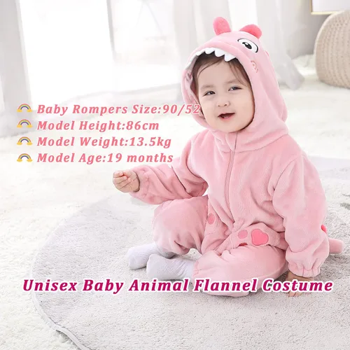 Vista 7 de TONWHAR Mameluco de animal para bebé y niña, mameluco para disfraz de Halloween, ropa de fiesta