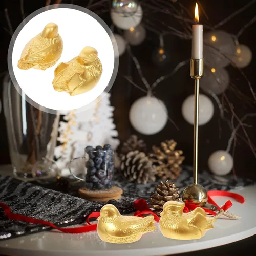 Vista 7 de 1 par de estatua de mandarín Feng Shui chino Yuan Yang Love Birds esculturas de pájaros de latón para decoración de mesa del hogar, boda