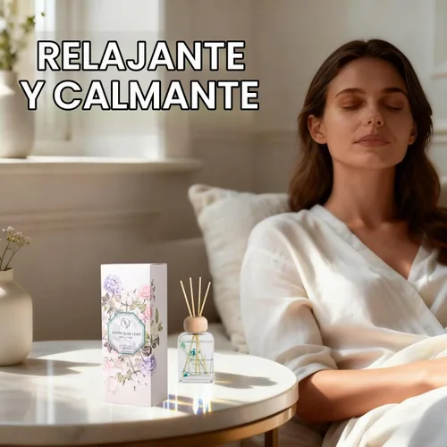 Vista 5 de Juego de difusor de varillas de 3.4 onzas líquidas, difusor de aceite perfumado refrescante con palos, difusor de aroma de baño Earl Grey Woods