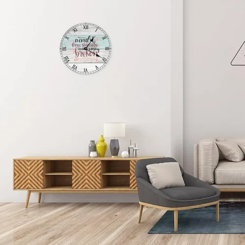 Vista 4 de Un cordón de 3 hebras no se rompe fácilmente, reloj de pared con versículo bíblico, flecha decorativa de madera, de 12 pulgadas, redondo