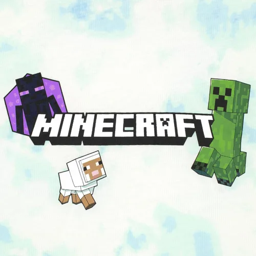 Vista 2 de Minecraft Vestido de Enderman y enredadera de teñido anudado para niñas