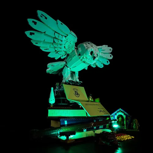 Vista 8 de Kyglaring Kit de luz LED compatible con iconos de Lego Hogwarts, edición de coleccionista 76391, bloques de construcción, accesorios de iluminación