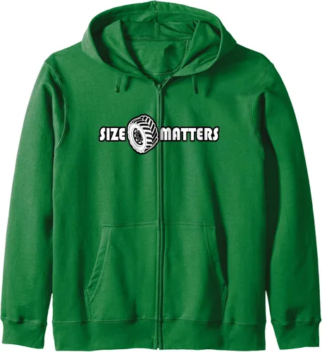 Vista 7 de Size Matters Shirt Tire Car Guy shirt Off Road Zip Hoodie