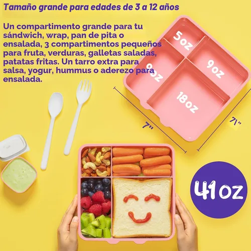 Vista 7 de Fimibuke - Lonchera Bento para niños con aislamiento térmico para niños pequeños