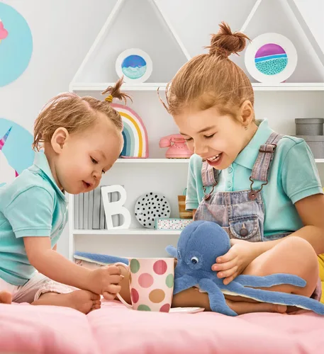 Vista 5 de DolliBu Peluche súper suave de peluche de pulpo azul regalo - 15 pulgadas
