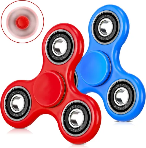Vista 7 de WELLVO Fidget Spinner 2 piezas para niños adultos, juguetes sensoriales para aliviar la ansiedad y el estrés, mini juguete para ansiedad