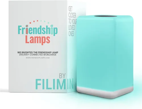 Vista 10 de Lámpara de Amistad FriendLi por Filimin - Requiere Suscripción Wi-Fi, Luz LED Táctil de Larga Distancia, Regalo para Mejor Amigo, Relación, Familia