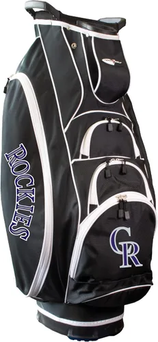 Vista 22 de Team Golf MLB - Divisor de club ligero de 10 vías, soporte de acción de resorte, bolsillo enfriador aislado, guante de velcro y soporte