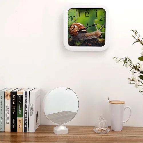 Vista 15 de 10" Square Modern Wall Clock,Different Heart Patterns Print Kitchen Clocks Wall Battery Operated,Silent Non Ticking Unique Funny Cute Wall Clock for