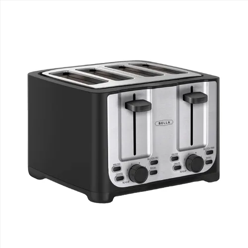 Vista 20 de BELLA - Tostadora de 2 rebanadas con apagado automático, ranuras extra anchas y bandeja de migas extraíble y función de cancelar, descongelar y Negro