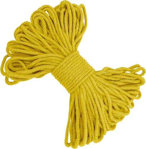 Vista 15 de Cuerda de macramé de 0.197 in x 22 yardas, cuerda gruesa de hilo de algodón natural, cuerda de colores para colgar plantas de macramé, para colgar