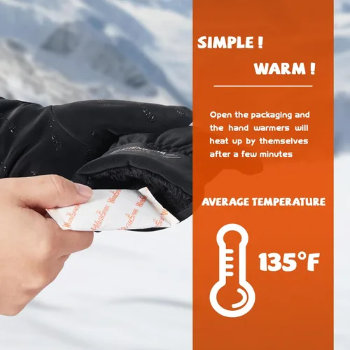 Vista 4 de Calentadores de Manos Desechables de Un Solo Uso Activados por Aire para Manos, Dedos de los Pies y Cuerpo - Hasta 12 Horas de Calor - WarmSpark