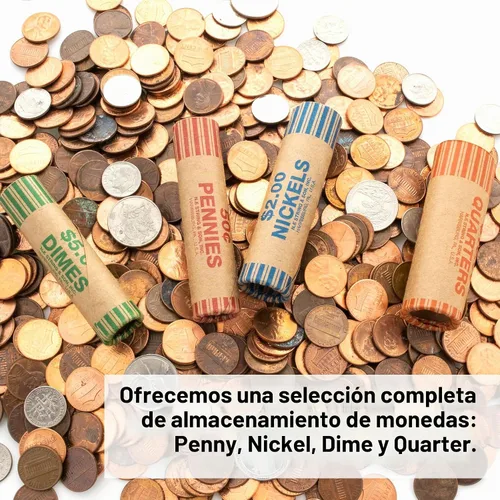 Vista 6 de BAZIC Products Envoltorios de monedas de níquel, rollos de $2, paquete de Azul