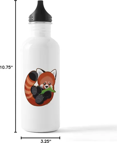 Vista 6 de CafePress Red Panda - Botella de agua de acero inoxidable, 1 botella de agua de acero inoxidable de 34 onzas