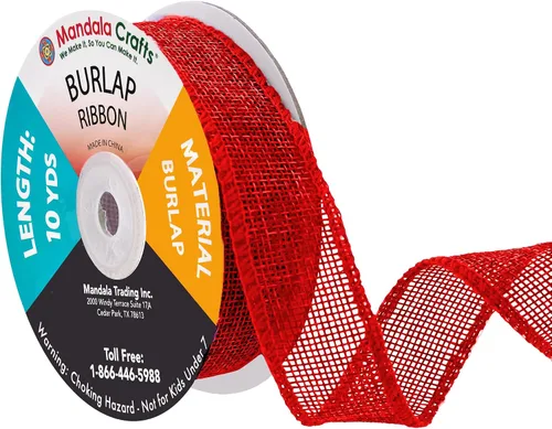 Vista 22 de Mandala Crafts Cinta de arpillera negra de 1.5 pulgadas de ancho para manualidades, rollo de 20 yardas de cinta rústica de arpillera para coronas