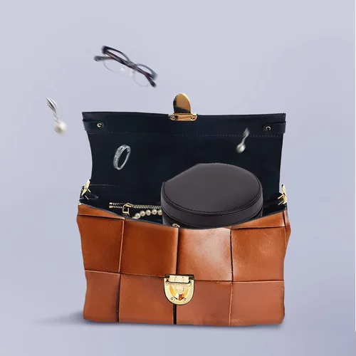 Vista 7 de Joyero redondo pequeño para mujeres y niñas, estuche de viaje de piel sintética con cremallera, mini organizador portátil de almacenamiento