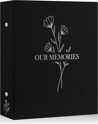 Vista 36 de Lanpn Álbumes de fotos pequeños de 4 x 6 pulgadas, 50 imágenes, paquete de 2 unidades, mini capacidad de lino Our Memories, juego de bolsillos