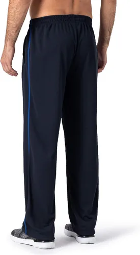 Vista 3 de Magnivit - Pantalones deportivos ligeros para hombre, ajuste holgado, parte inferior abierta, de malla, atléticos, con bolsillos con cremallera