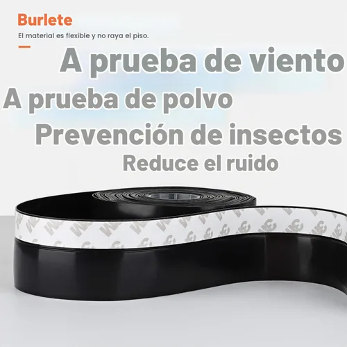 Vista 2 de MIKOSI cinta de sellado de silicona de 26 pies, cinta adhesiva para puertas, ventanas, huecos de duchas Negro