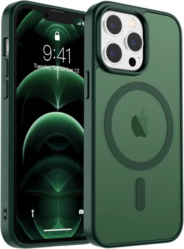 Vista 341 de zapica Funda magnética para iPhone Air, con protector de pantalla de vidrio templado, compatible con MagSafe, translúcida mate, a prueba de golpes