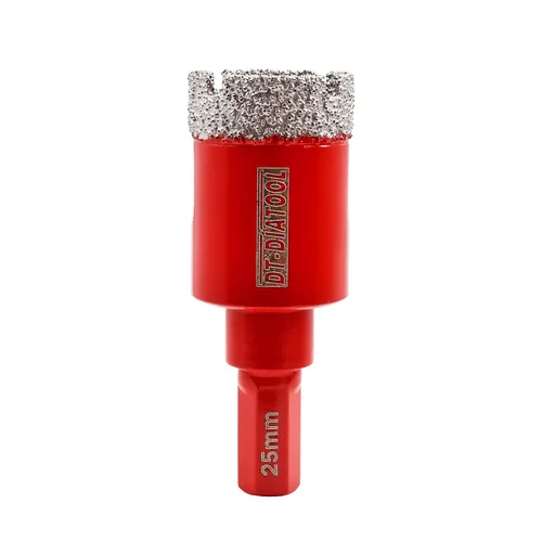 Vista 7 de DT-DIATOOL Broca de diamante de 1-1/2 pulgadas, sierra de agujero de diamante soldada al vacío con vástago triangular, baldosas de porcelana
