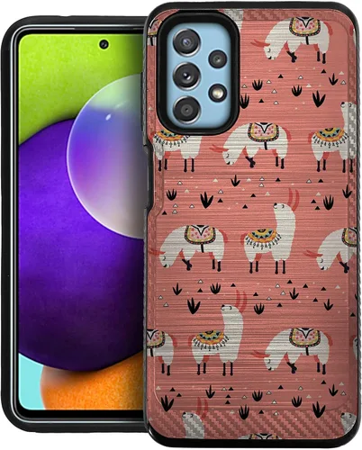 Vista 17 de CasesOnDeck - Funda de doble capa compatible con Samsung Galaxy A32 5G y A32 [armadura cepillada] Carcasa de dos piezas de metal cepillado