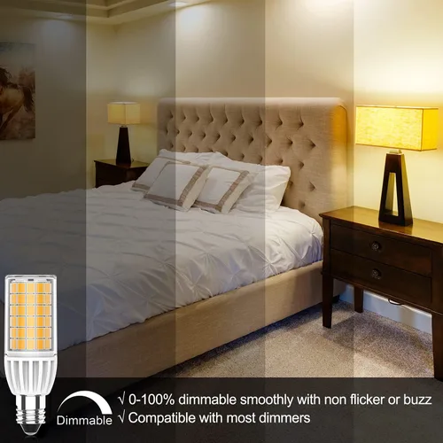 Vista 5 de Bombilla LED E11 regulable, AC120V blanco cálido 3000K 5W, reemplazo halógeno de 60 vatios, certificación UL CUL, JDE11 Mini bombilla LED