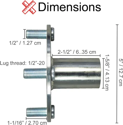 Vista 3 de AlveyTech Buje de eje vivo para Go-Kart de 4" x 4" con reductor de 1" a 3/4" - Eje ranurado de 1/4", Rueda trasera delantera de 8 pulgadas, kit