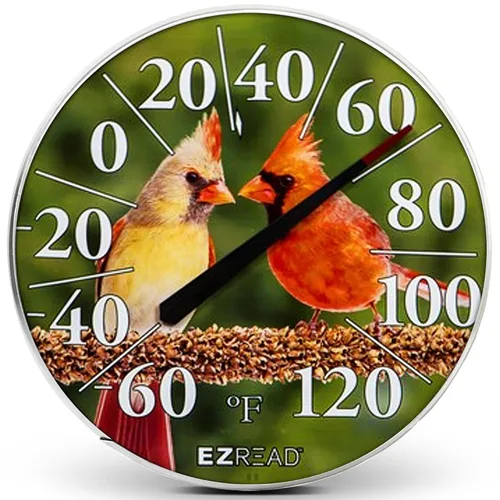 Vista 3 de Headwind EZRead - Termómetro de esfera decorativa, termómetro de pared para interiores y exteriores de 12.5 pulgadas, esfera de patio resistente a