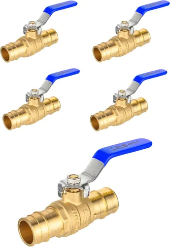 Vista 14 de EFIELD Válvula de bola de puerto completo de latón de 1 pulgada para tubería Pex-A, conexión de expansión ASTM F1960 solamente, nivel azul