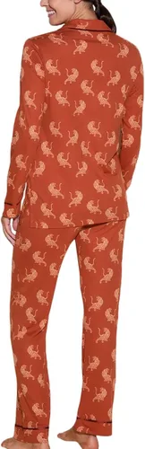 Vista 2 de Cosabella Conjunto de pijama de manga larga con estampado Bella para mujer