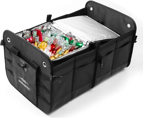 Vista 8 de Hielera aislada para maletero de automóvil, bolsa térmica para comestibles y viajes, resistente a las fugas, se adapta a compartimentos