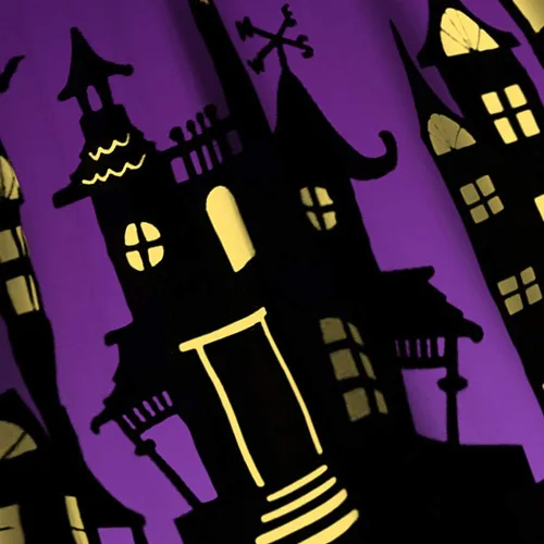 Vista 4 de ZEZCLO Vestido de Halloween para mujer, talla grande, divertido disfraz de calabaza a rayas, vestidos acampanados