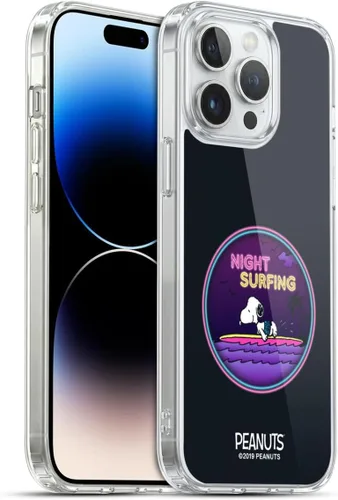Vista 101 de Head Case Designs Funda de gel suave con licencia oficial de Peanuts Tropical Surf Snoopy Aloha Disco compatible con Apple iPhone 13 Mini Surf