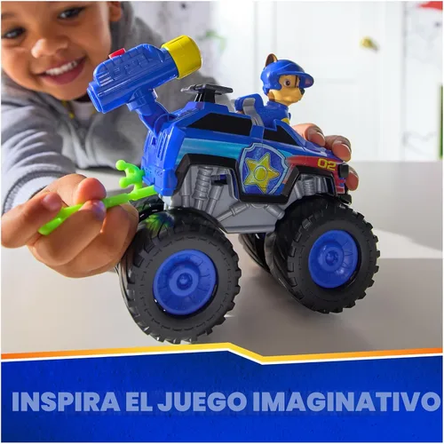 Vista 8 de Paw Patrol: Rescue Wheels Chase's Cruiser, camión de juguete con lanzador de proyectiles y figura de acción coleccionable, juguetes para niños