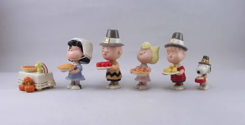 Vista 2 de Lenox 841131 Peanuts - Juego de 6 figuras de Acción de Gracias por Lenox