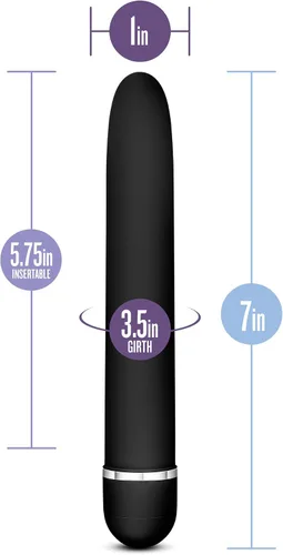 Vista 3 de Blush Rosé Luxuriate Vibrador de 7 pulgadas para mujeres, hombres y parejas, varita lisa de satén de múltiples velocidades, potente estimulador