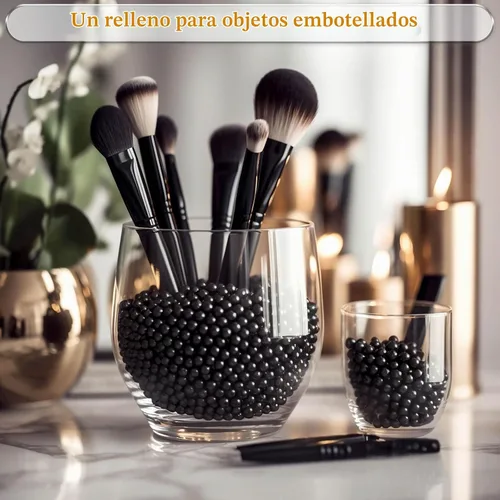 Vista 7 de Anezus 2205 Piezas Perlas Negras para Manualidades, Tamaños Surtidos de Perlas Falsas, Perlas para Coser, Perlas Sueltas a Granel con Agujeros