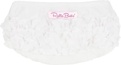 Vista 9 de RuffleButts® Bloomer tejido con volantes para bebé/niñas pequeñas Rosa bebé