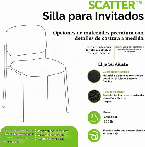 Vista 3 de Basyx Hon Hvl606 Silla para invitados, Tela, Tela negra