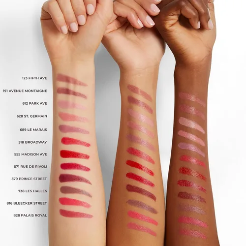 Vista 4 de Laura Mercier Caviar Hydra Crème Lipstick, hidratación de 16 horas y reparación de la barrera labial, uso todo el día, voluminizador, a prueba