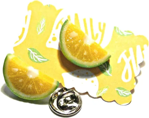 Vista 5 de Calamansi Lime Pin - Tiny Food Jewelry