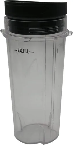 Vista 6 de Vaso de repuesto de 16 onzas con tapa y hoja extractora, compatible con Ninja Kitchen System Pulse Blender : BL200 30/BL201 30/BL201C 30/BL203QBK 30
