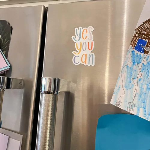 Vista 6 de Swaygirls Imán de casillero Lindos imanes de nevera Imán para refrigerador Yes You Can Citas inspiradoras
