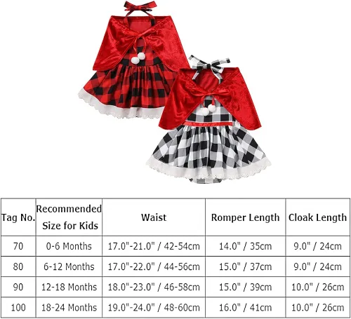 Vista 7 de Vestido de fiesta de Navidad para mujeres y niños y niñas, vestido de tutú a cuadros rojos con capa con capucha, capa y disfraz familiar a juego