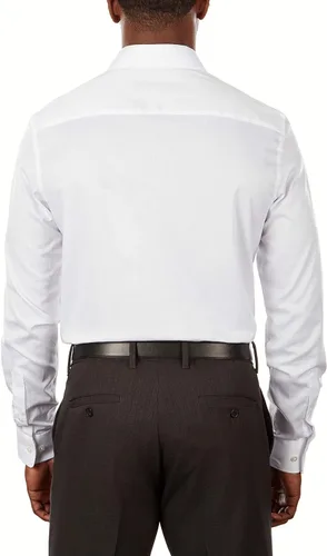 Vista 2 de Van Heusen - Camisa de vestir para hombre, corte entallado, cuello flexible, elástica, sólida.