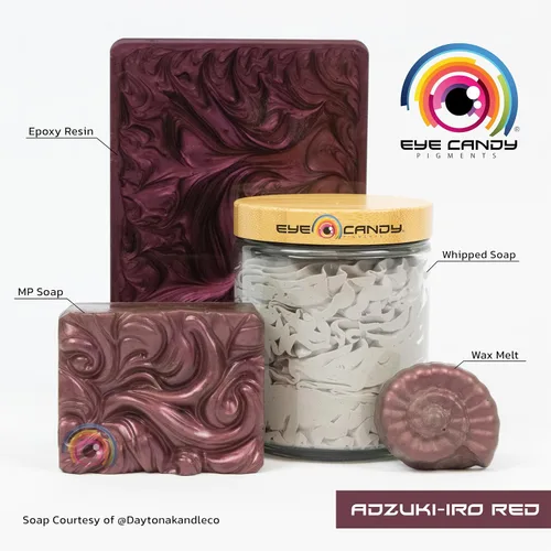 Vista 3 de Eye Candy Polvo de pigmento de mica premium Adzuki-IRO rojo (25 G), multiusos, aditivo para artes y manualidades, epoxi, arte de resina, esmalte