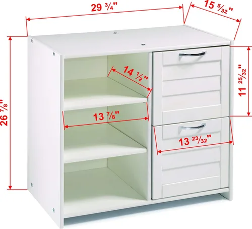 Vista 2 de Donco Kids LOUVER LOW 2 DR PECHO/ESTANTES BLANCO Loft