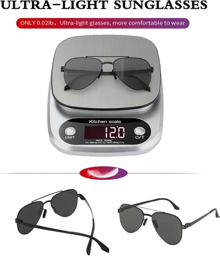 Vista 5 de Fullgren Gafas de sol polarizadas de polígono de gran tamaño para mujeres y hombres, persianas vintage UV400, clásicas grandes gafas de sol de metal
