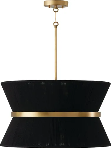 Vista 8 de Capital Lighting 341211NP Cecilia - Lámpara colgante cónica de cuerda natural blanqueada de transición Art Deco Luxe envuelta a mano, 1 luz de 100